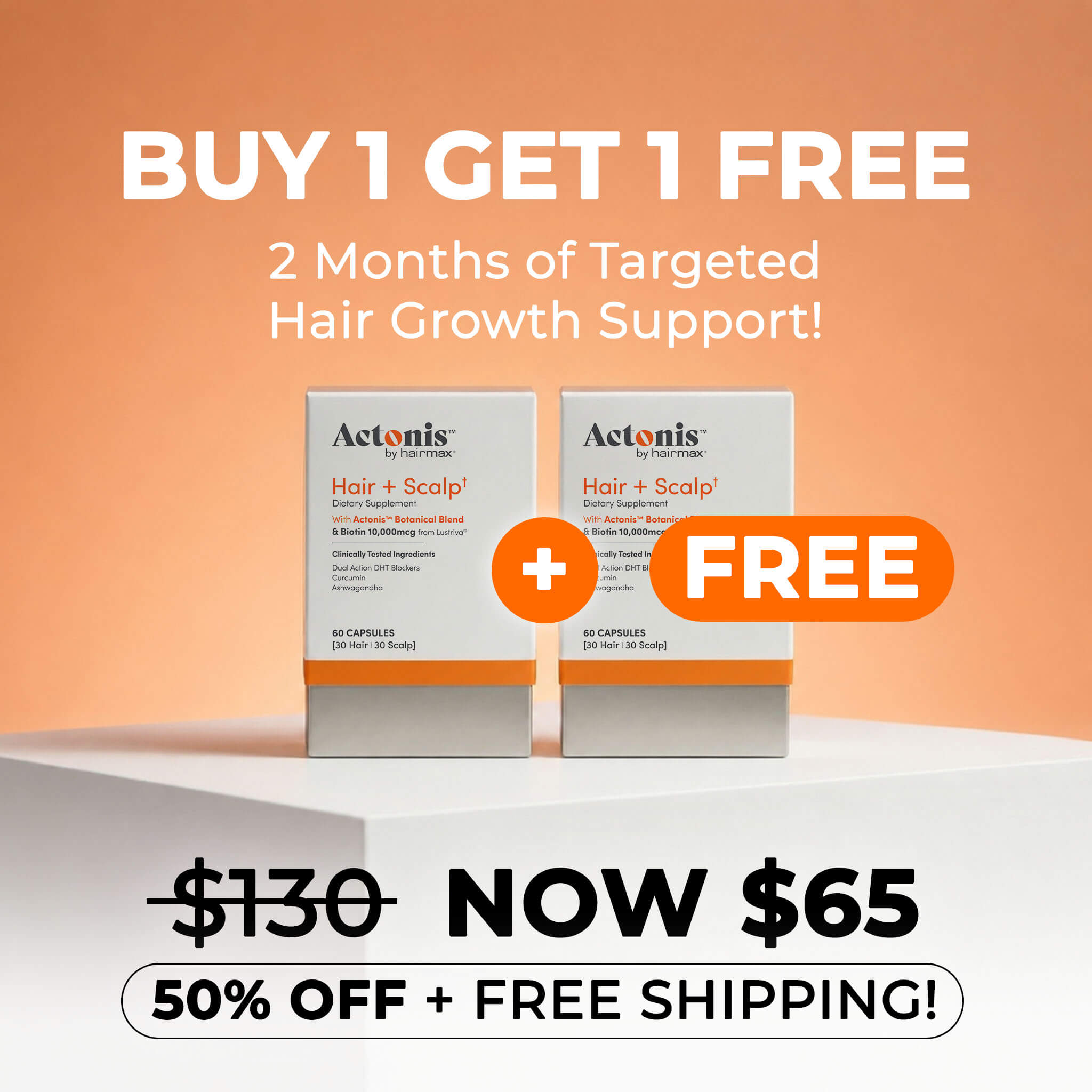 Actonis® Hair & Scalp Dual Action Supplements TV Bundle